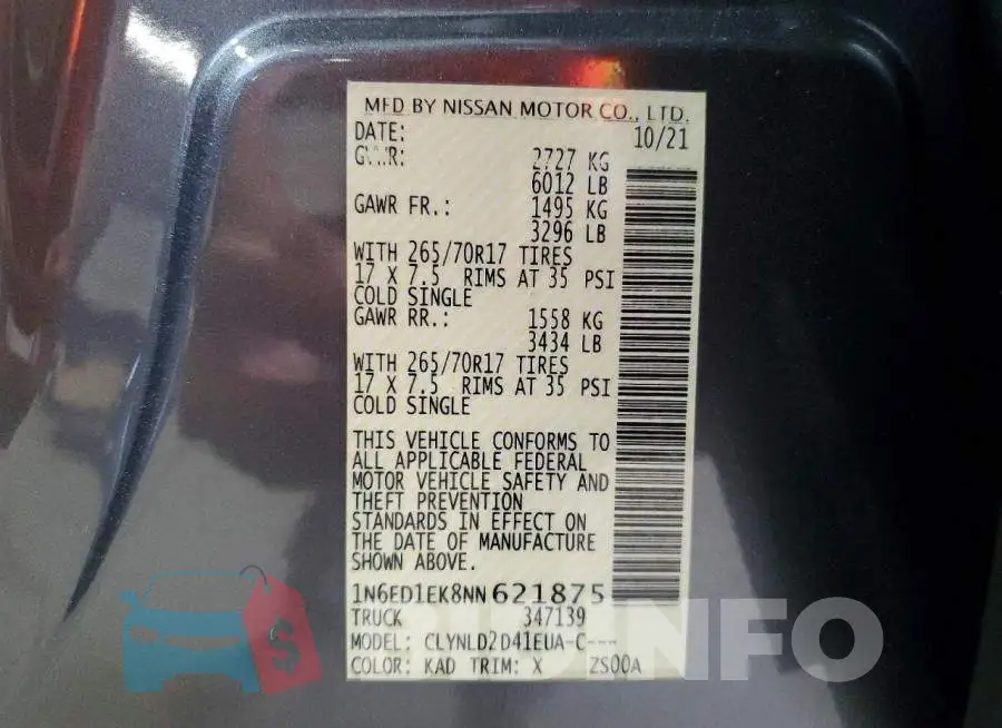 1N6ED1EK8NN621875 Photo# 12