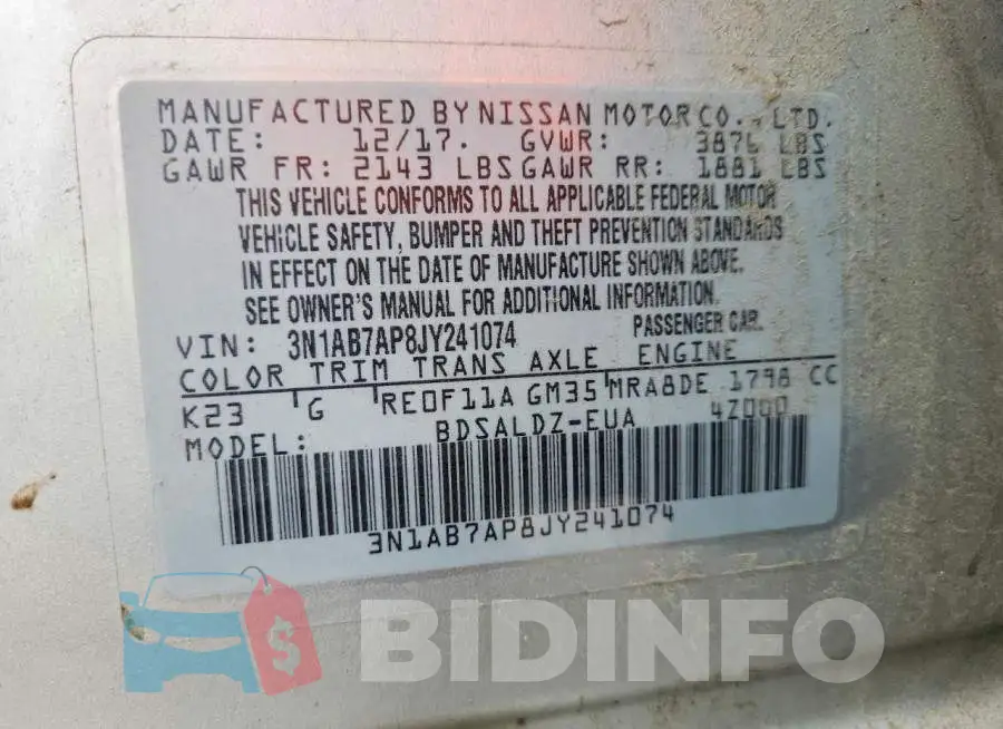 3N1AB7AP8JY241074 Photo# 13