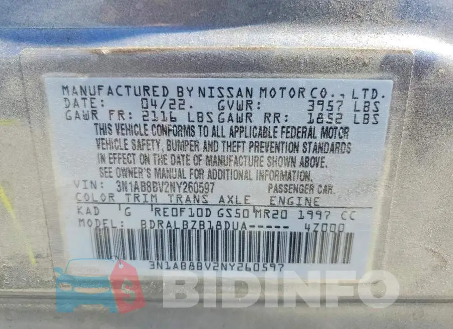 3N1AB8BV2NY260597 Photo# 12