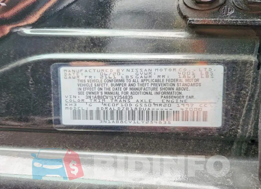 3N1AB8CV1LY254835 Photo# 13