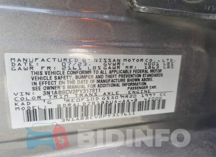 3N1AB8CV2PY317611 Photo# 13