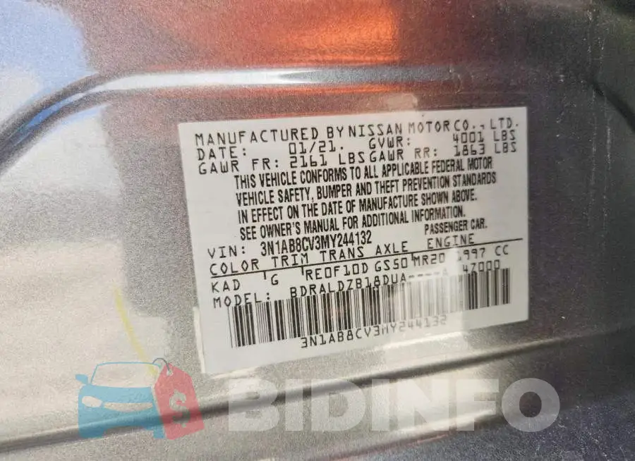 3N1AB8CV3MY244132 Photo# 12