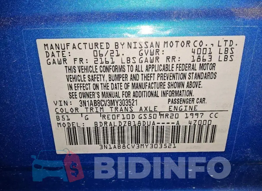 3N1AB8CV3MY303521 Photo# 13