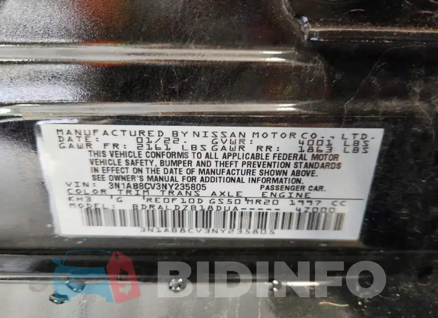 3N1AB8CV3NY235805 Photo# 12