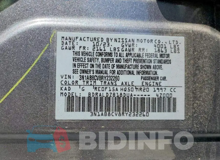 3N1AB8CV8RY232260 Photo# 13
