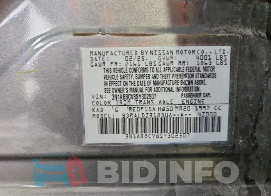 3N1AB8CV8SY302507 Photo# 12