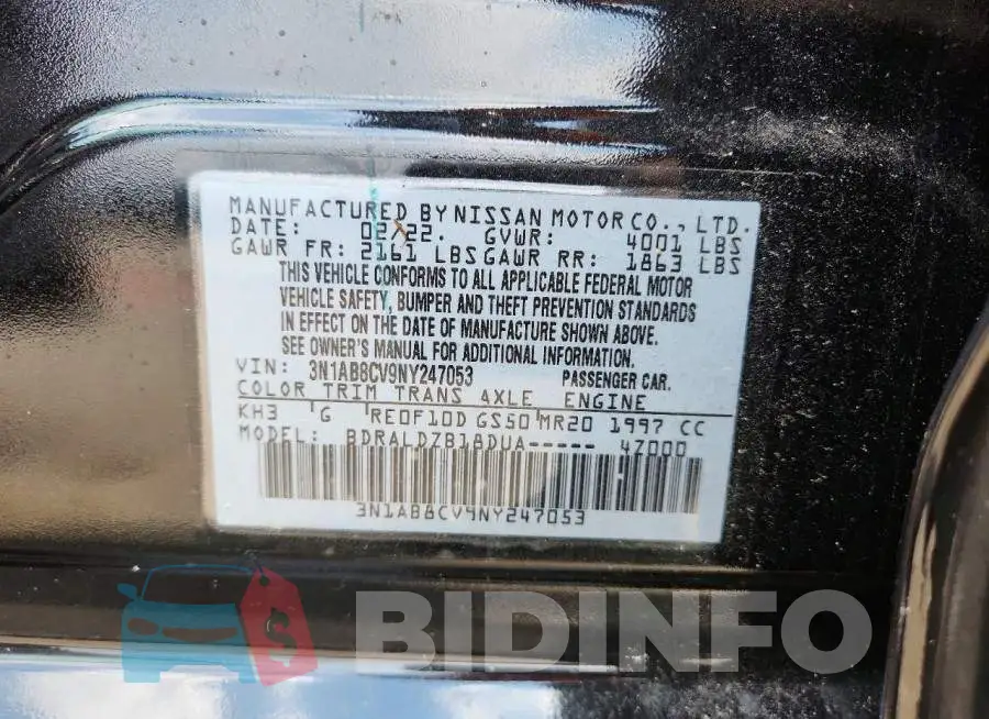 3N1AB8CV9NY247053 Photo# 12