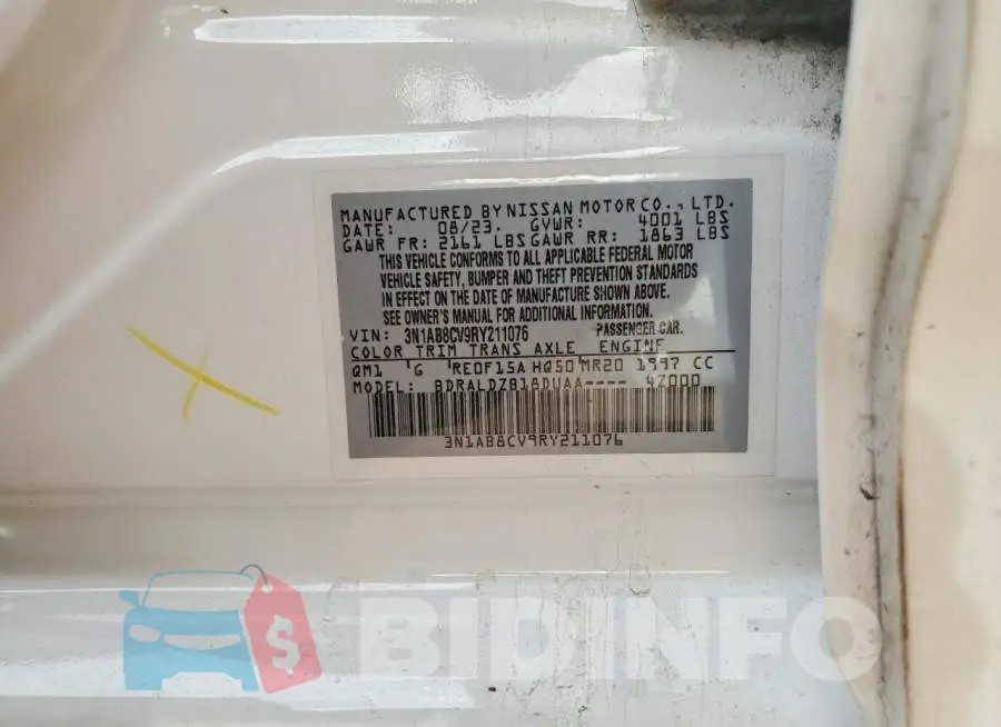 3N1AB8CV9RY211076 Photo# 12