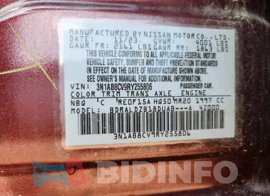 3N1AB8CV9RY255806 Photo# 12