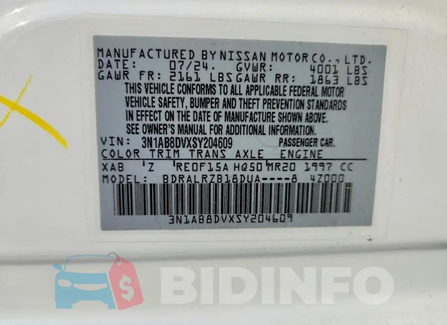 3N1AB8DVXSY204609 Photo# 13