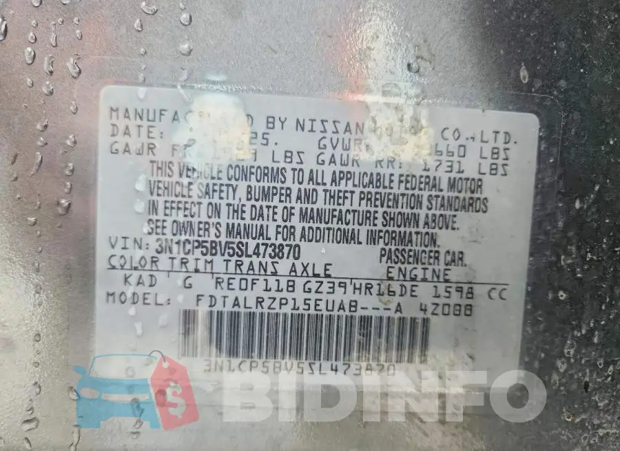 3N1CP5BV5SL473870 Photo# 13