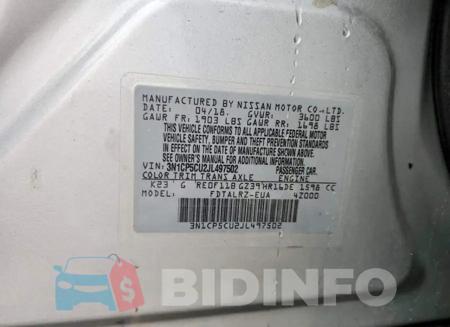 3N1CP5CU2JL497502 Photo# 12