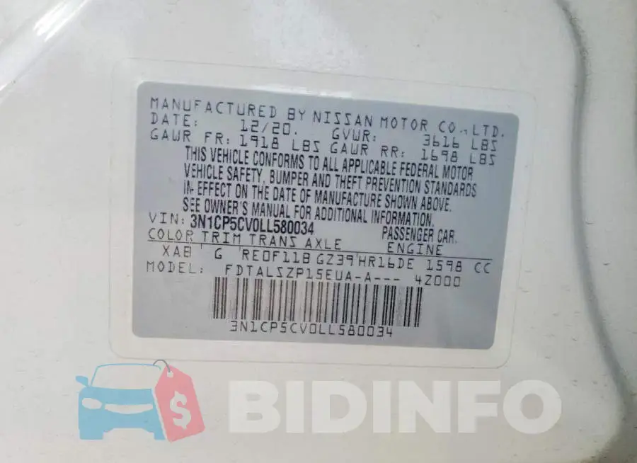 3N1CP5CV0LL580034 Photo# 12