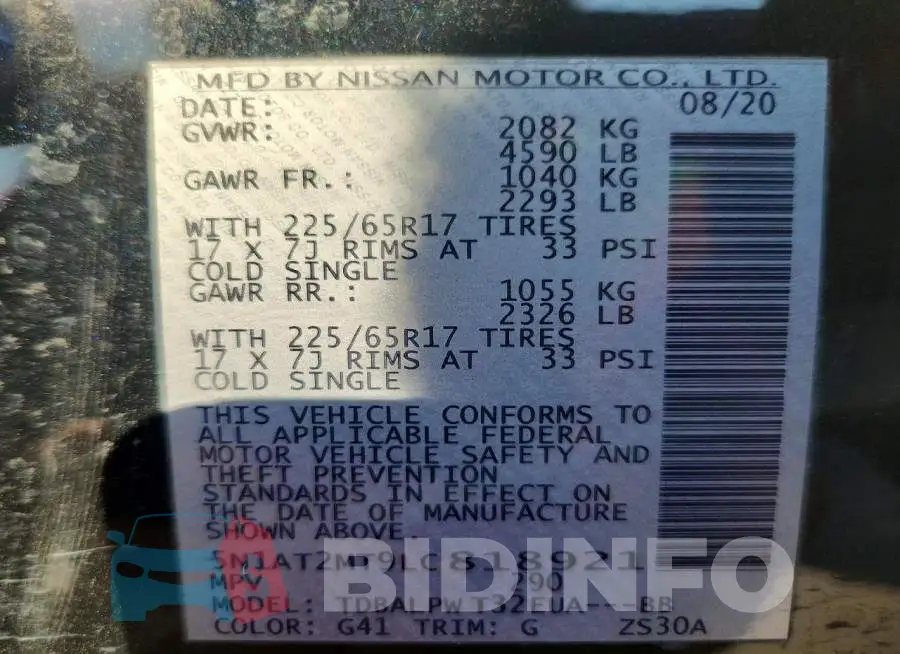 5N1AT2MT9LC818921 Photo# 13