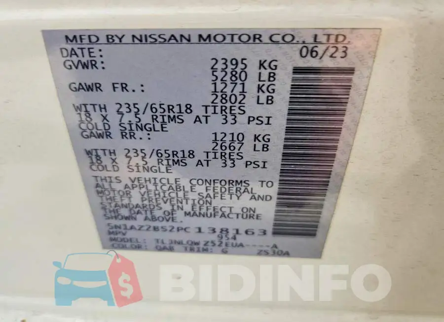 5N1AZ2BS2PC138163 Photo# 13