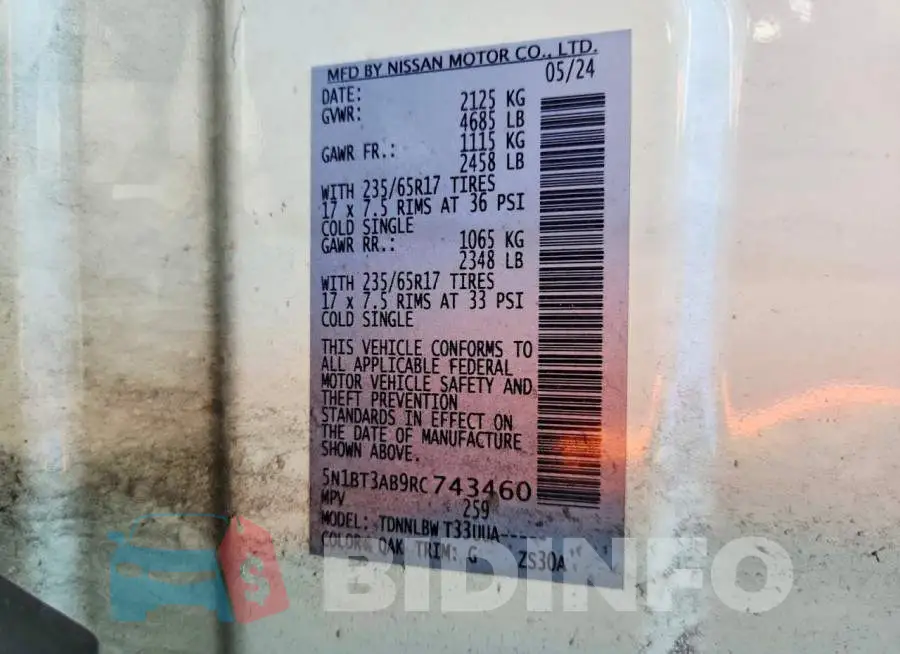 5N1BT3AB9RC743460 Photo# 13