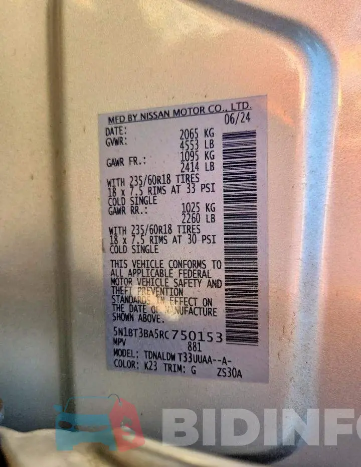 5N1BT3BA5RC750153 Photo# 13