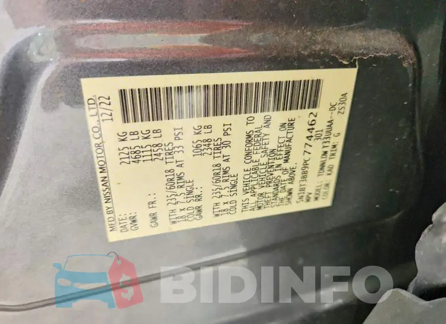 5N1BT3BB9PC774462 Photo# 13