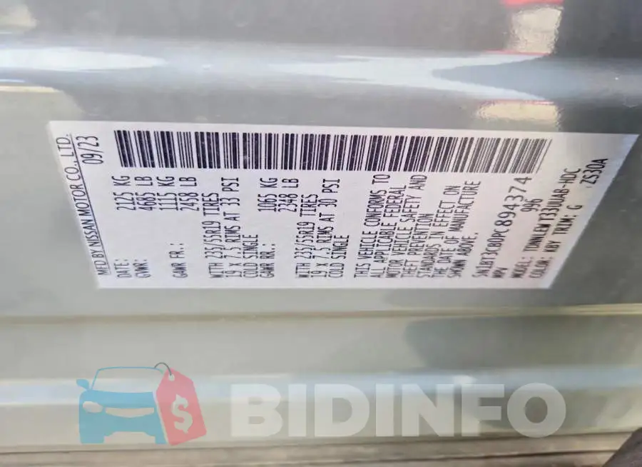 5N1BT3CB0PC894374 Photo# 14