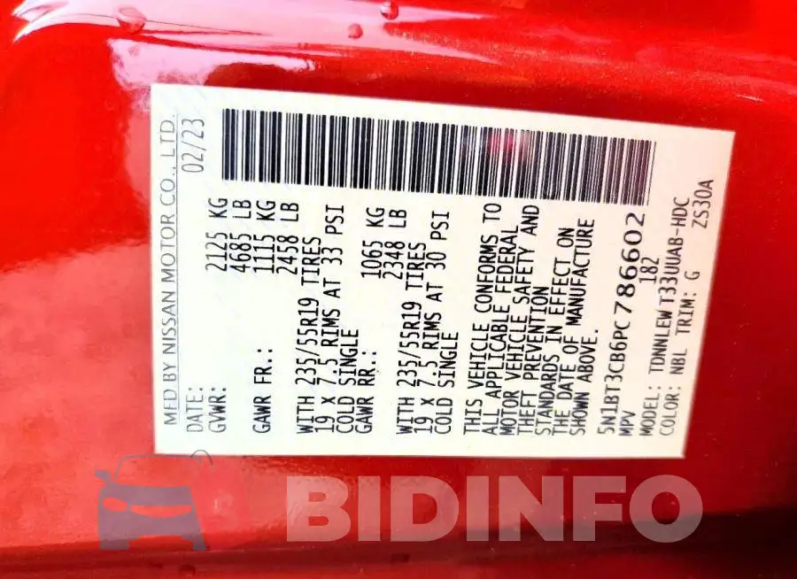 5N1BT3CB6PC786602 Photo# 12