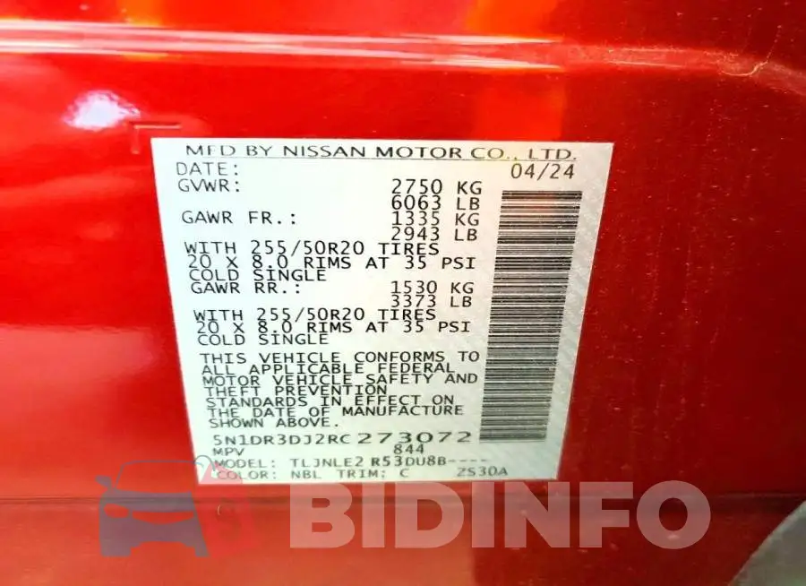 5N1DR3DJ2RC273072 Photo# 14
