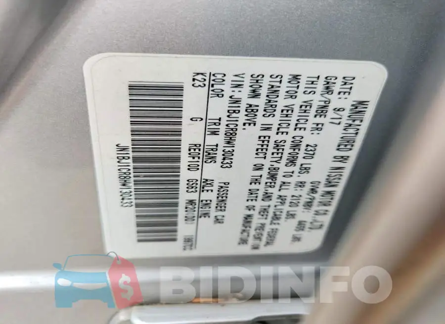 JN1BJ1CR8HW130433 Photo# 13