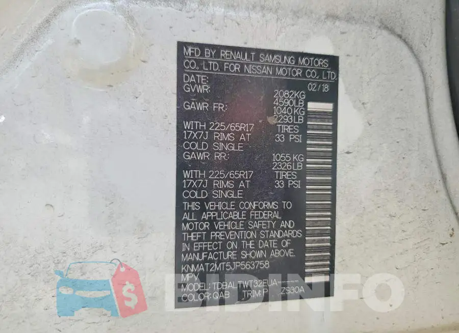 KNMAT2MT5JP563758 Photo# 13
