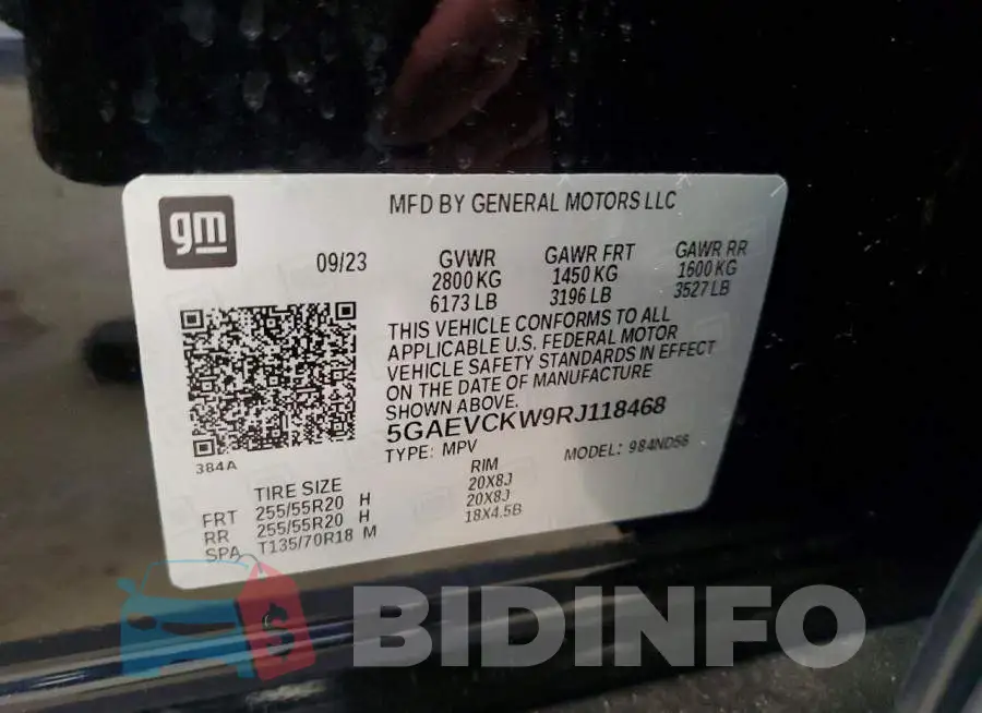 5GAEVCKW9RJ118468 Photo# 13