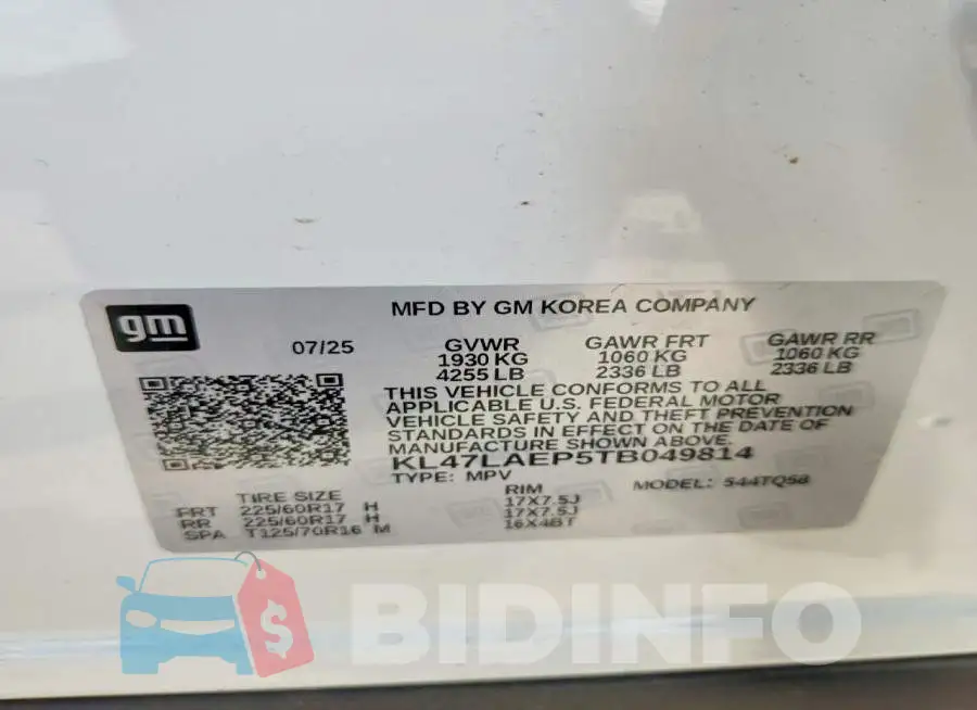 KL47LAEP5TB049814 Photo# 14