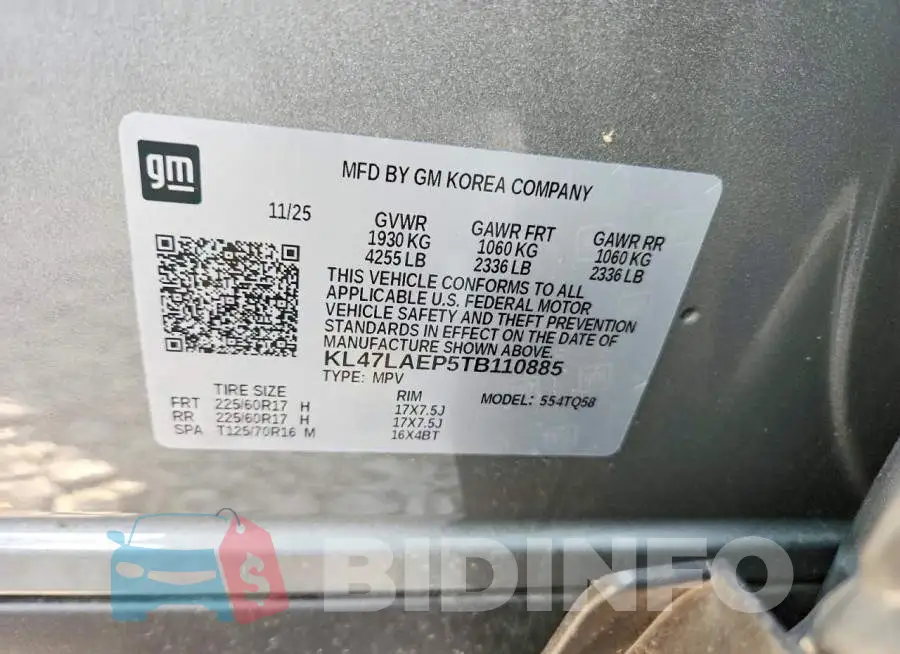 KL47LAEP5TB110885 Photo# 13