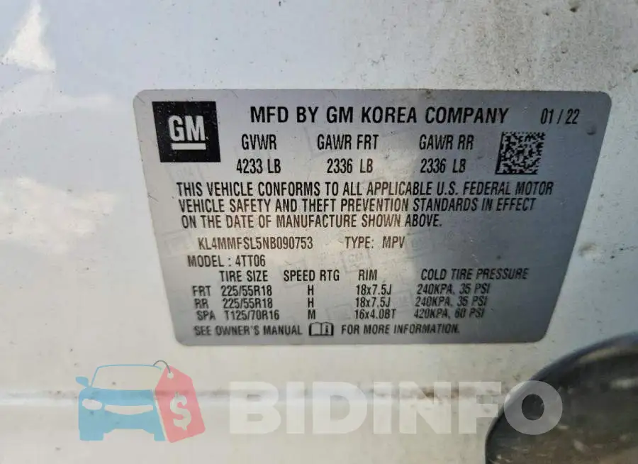 KL4MMFSL5NB090753 Photo# 13