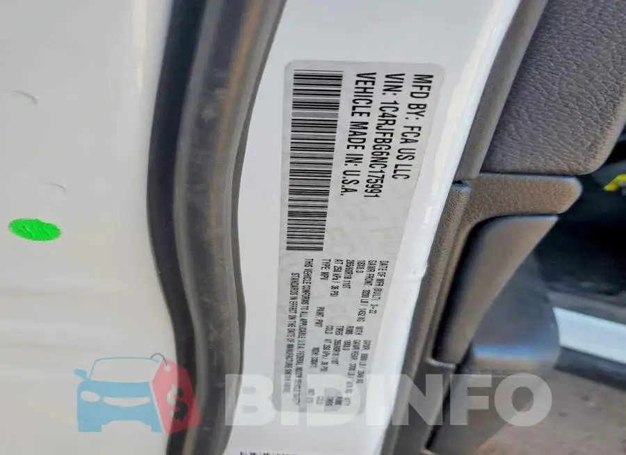 1C4RJFBG6NC175991 Photo# 12