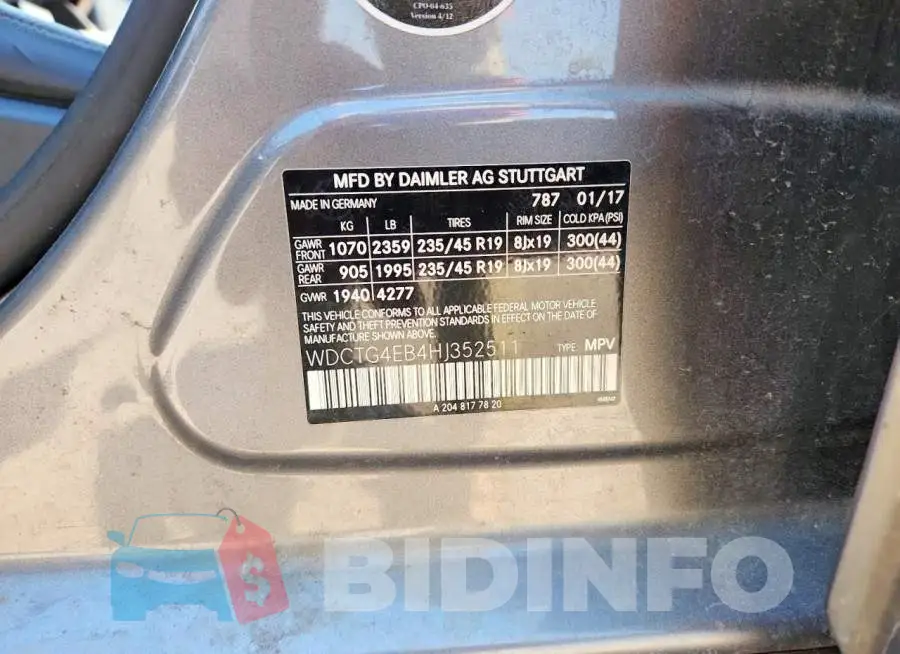 WDCTG4EB4HJ352511 Photo# 14