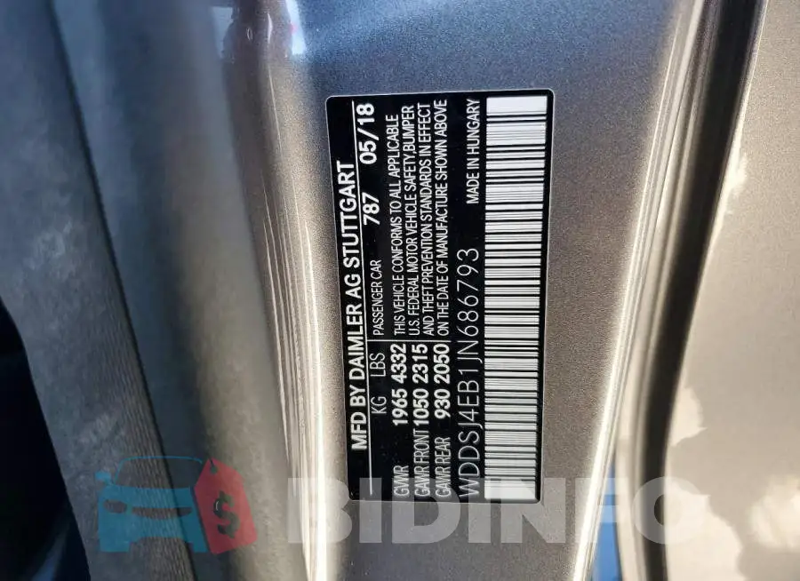 WDDSJ4EB1JN686793 Photo# 13