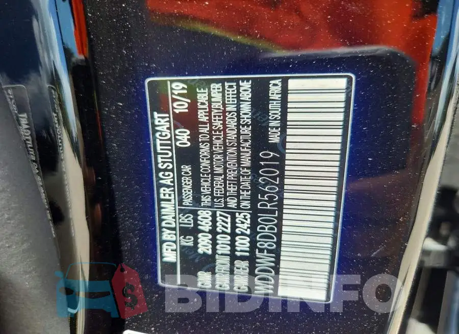 WDDWF8DB0LR562019 Photo# 13