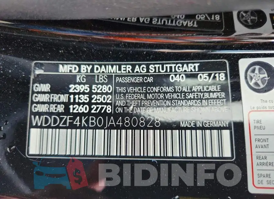 WDDZF4KB0JA480828 Photo# 12