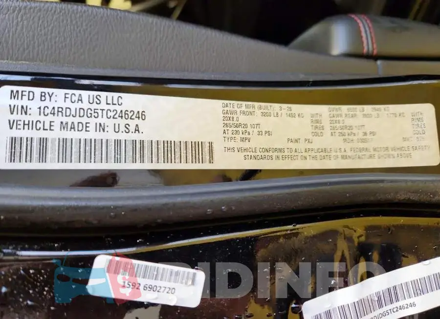1C4RDJDG5TC246246 Photo# 14