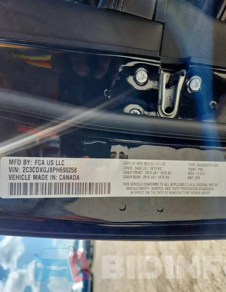 2C3CDXGJ8PH690258 Photo# 13