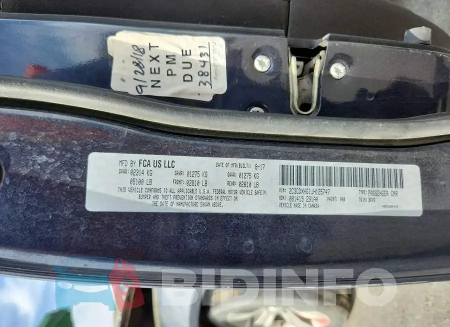 2C3CDXHG1JH125747 Photo# 12