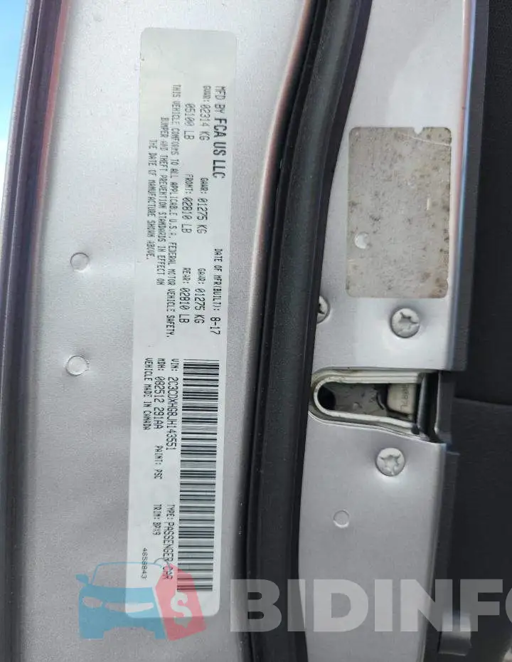 2C3CDXHG8JH143551 Photo# 13