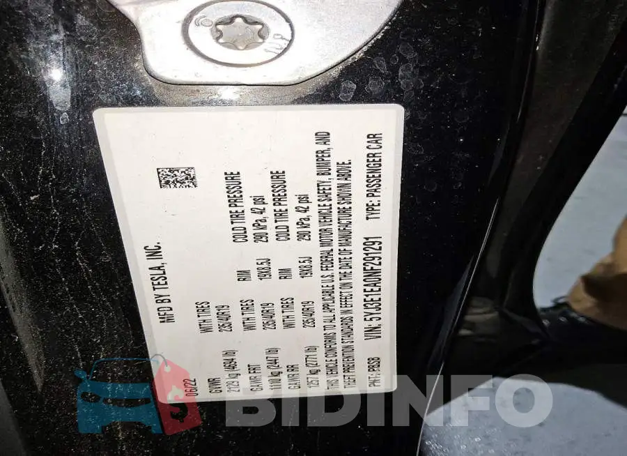 5YJ3E1EA0NF291291 Photo# 12
