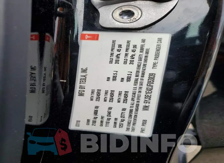 5YJ3E1EA2JF053839 Photo# 12
