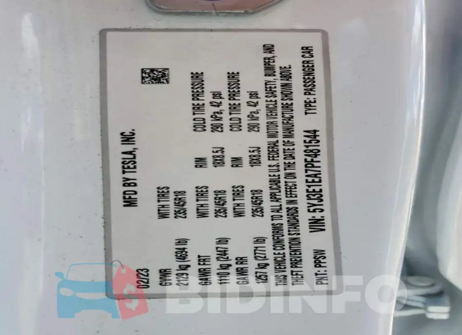 5YJ3E1EA7PF481544 Photo# 13