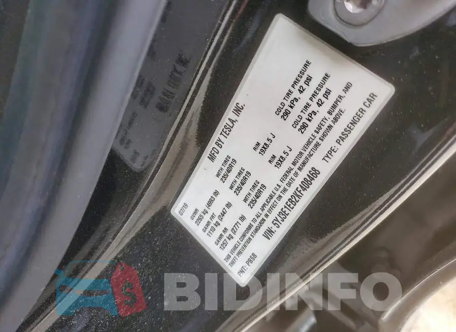 5YJ3E1EB2KF408468 Photo# 13