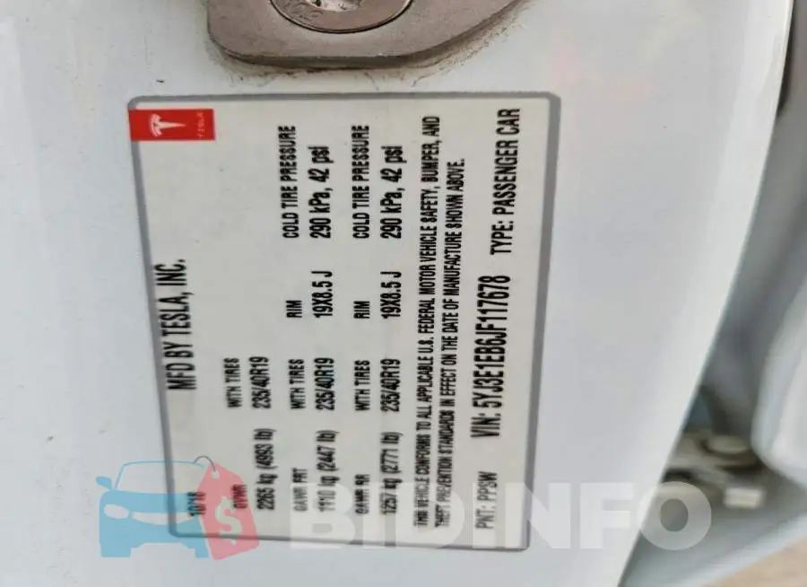 5YJ3E1EB6JF117678 Photo# 12