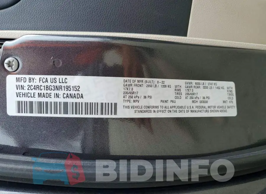 2C4RC1BG3NR195152 Photo# 13