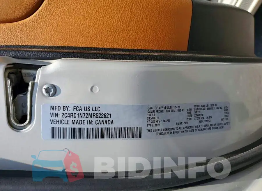 2C4RC1N72MR522621 Photo# 13
