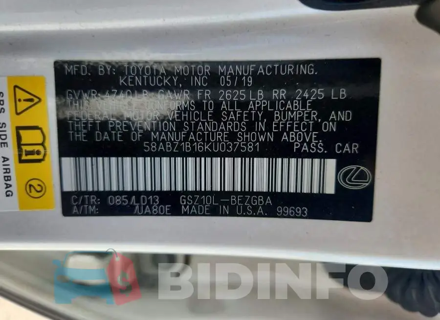 58ABZ1B16KU037581 Photo# 12