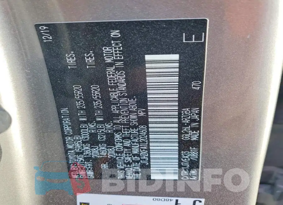 JTJHZKFA1L2024608 Photo# 14