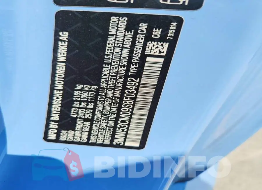 3MW53CM09S8F03492 Photo# 12